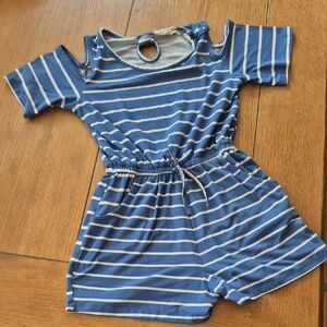 btween Blue and White Striped Kids Romper